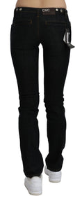 Load image into Gallery viewer, Costume National Chic black slim fit denim jeans with a medium waist
