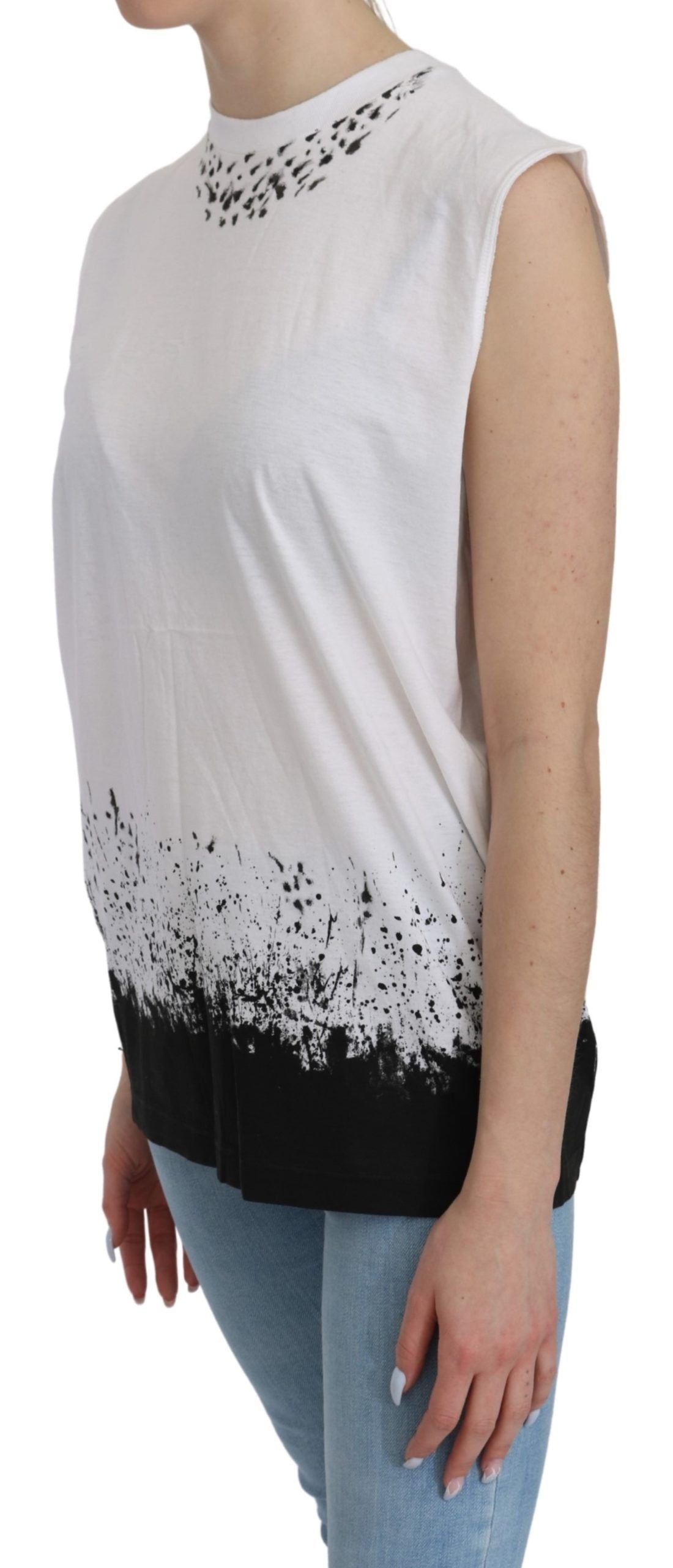 Dsquared² Chic sleeveless cotton top with a crew neck