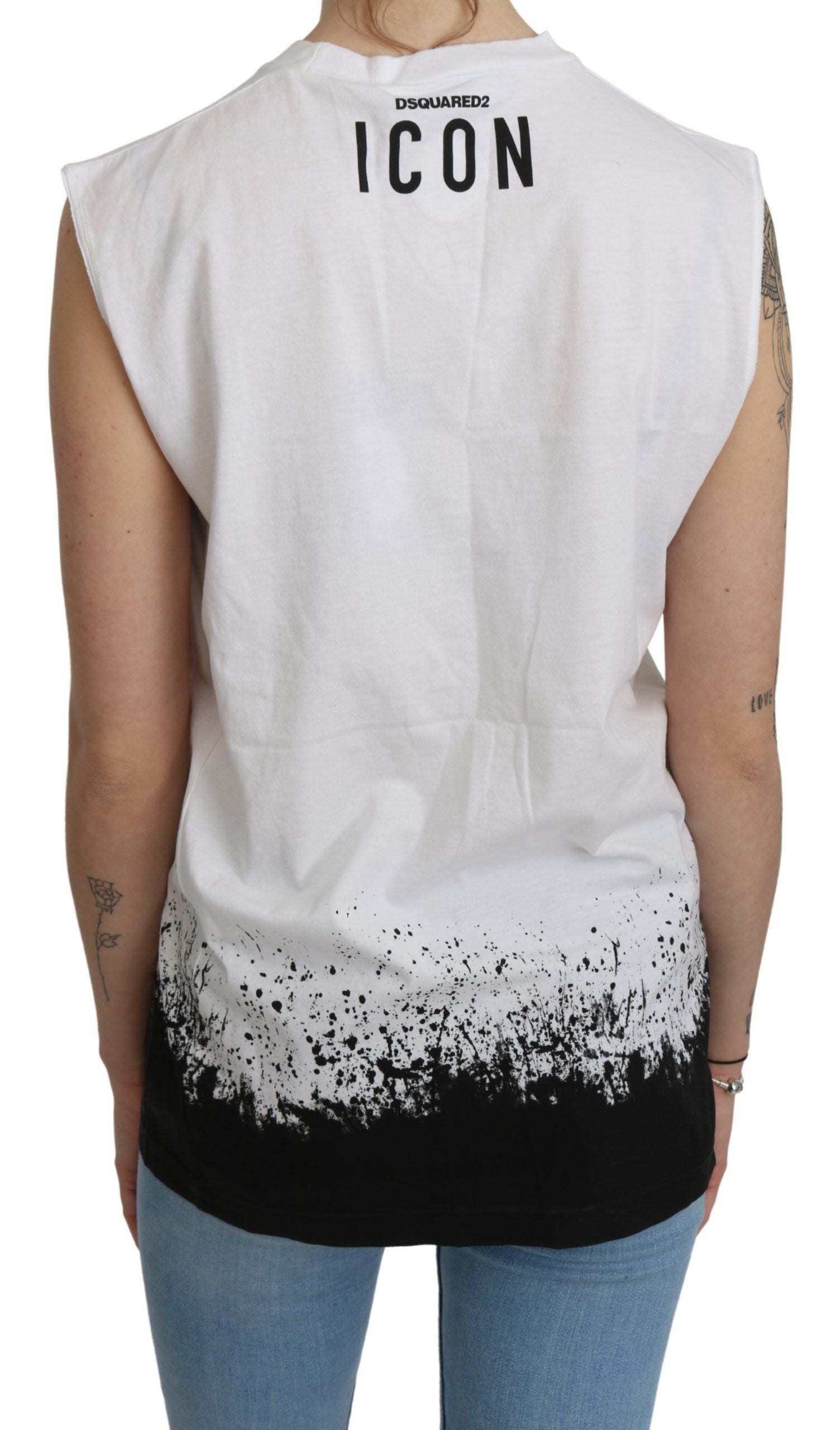 Dsquared² Chic sleeveless cotton top with a crew neck