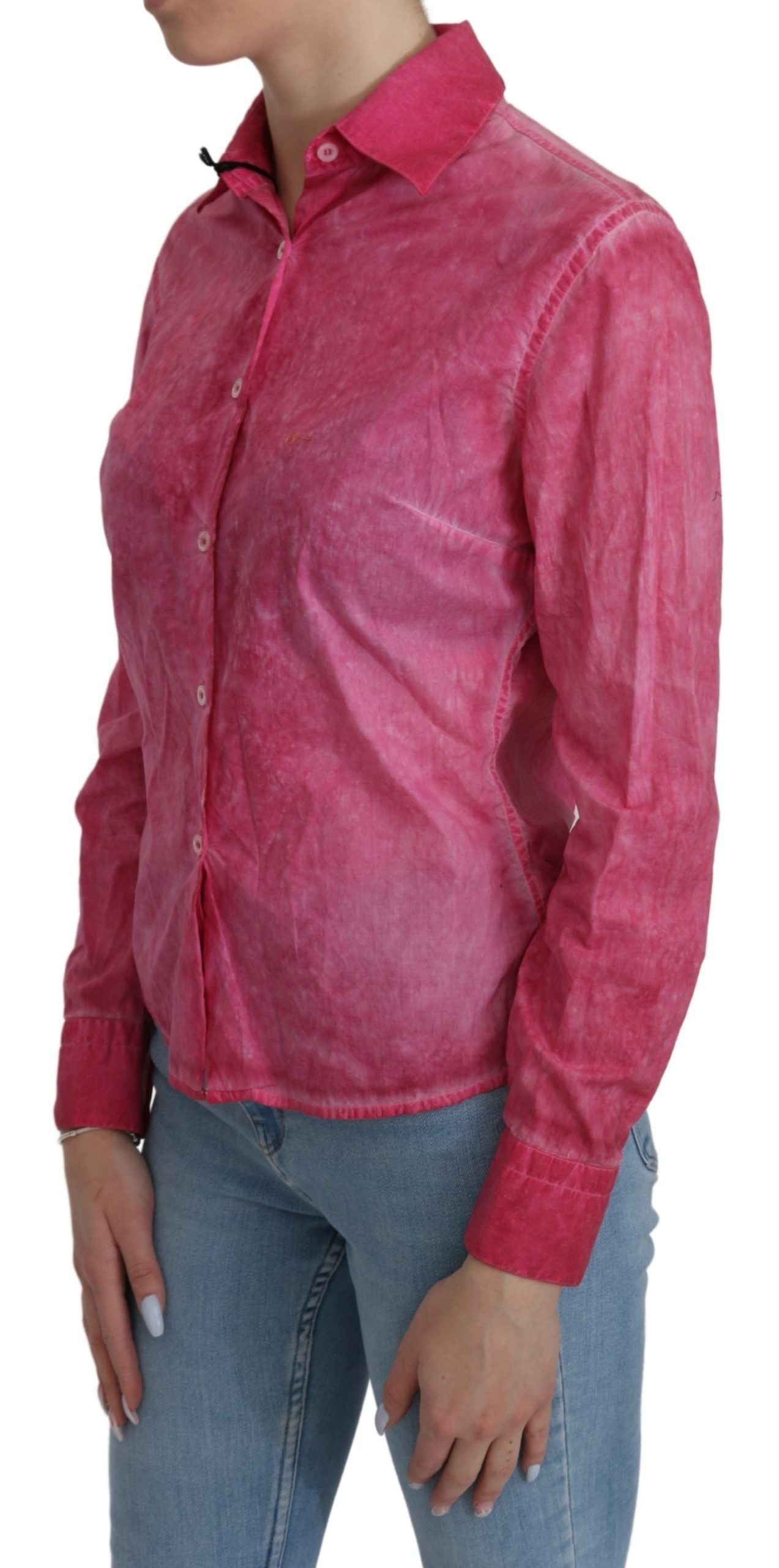 Chic pink cotton polo blouse from Ermanno Scervino