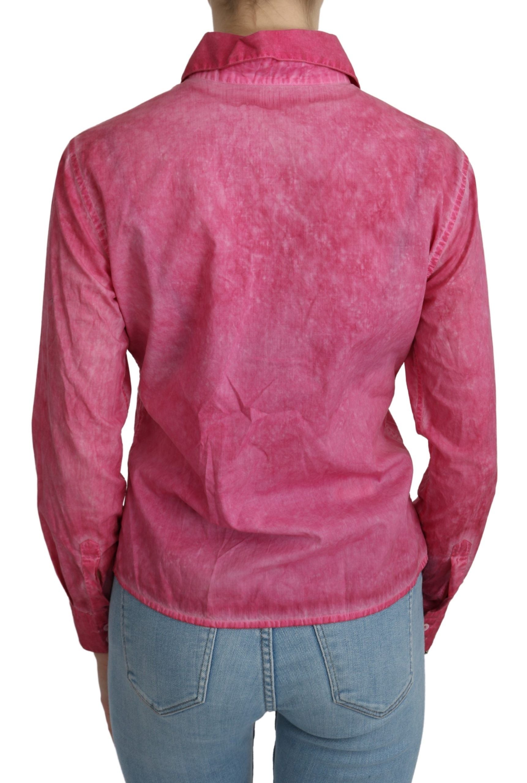 Chic pink cotton polo blouse from Ermanno Scervino