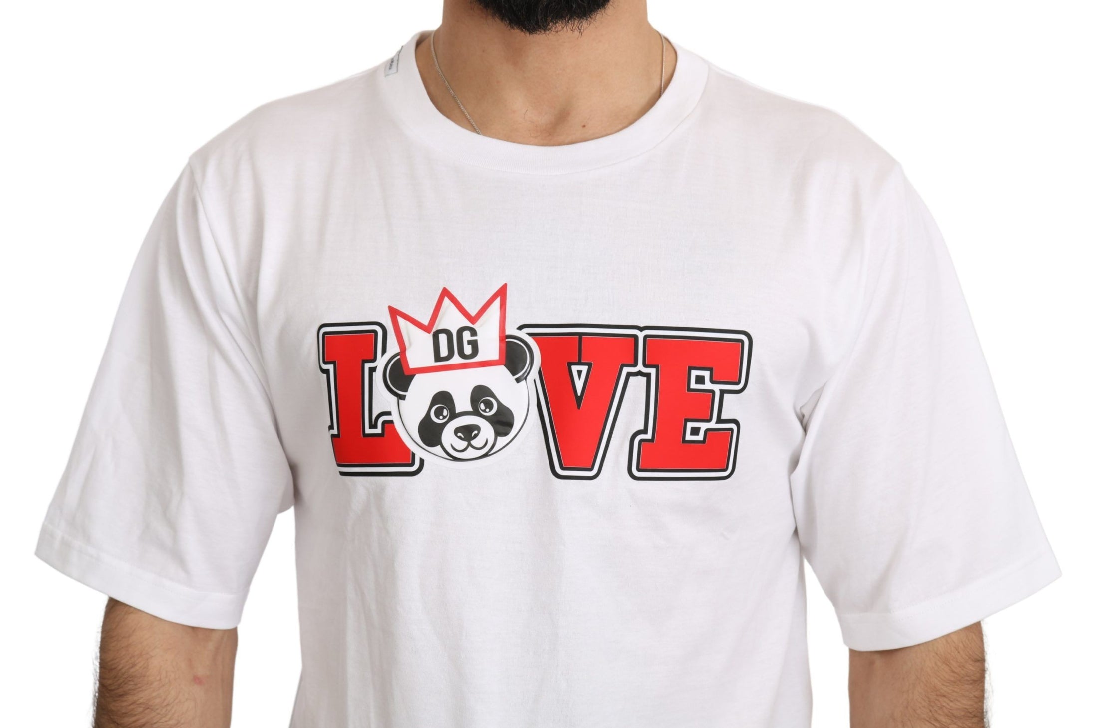 Dolce &amp; Gabbana Panda Love Slim Fit Crew Neck Tee