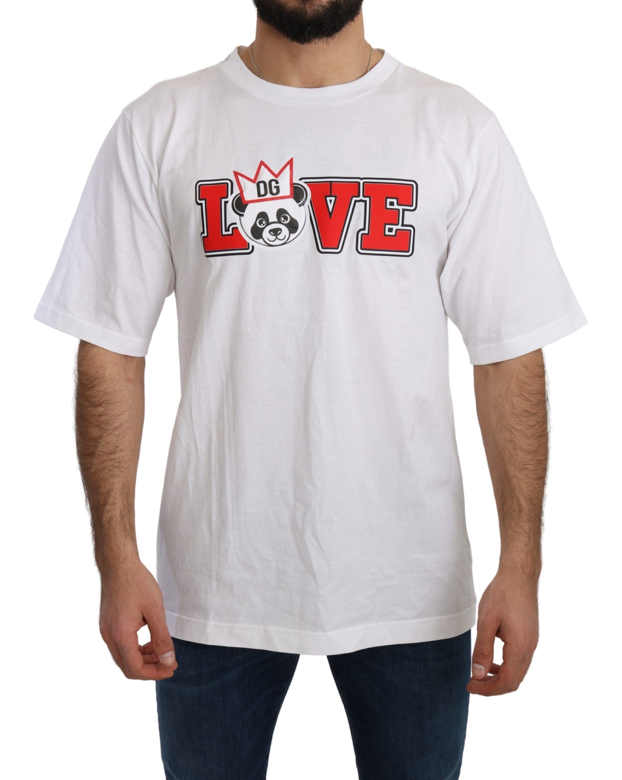 Dolce &amp; Gabbana Panda Love Slim Fit Crew Neck Tee