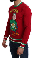 Load image into Gallery viewer, Dolce & Gabbana Elegant red crew neck sweater made of wool and silk
