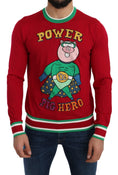 Load image into Gallery viewer, Dolce & Gabbana Elegant red crew neck sweater made of wool and silk
