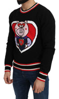 Load image into Gallery viewer, Dolce & Gabbana Elegant crew neck sweater in black cashmere
