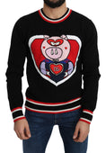 Load image into Gallery viewer, Dolce & Gabbana Elegant crew neck sweater in black cashmere
