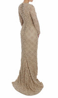 Load image into Gallery viewer, Dolce & Gabbana Beige floral lace long sleeve maxi dress
