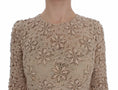 Load image into Gallery viewer, Dolce & Gabbana Beige floral lace long sleeve maxi dress
