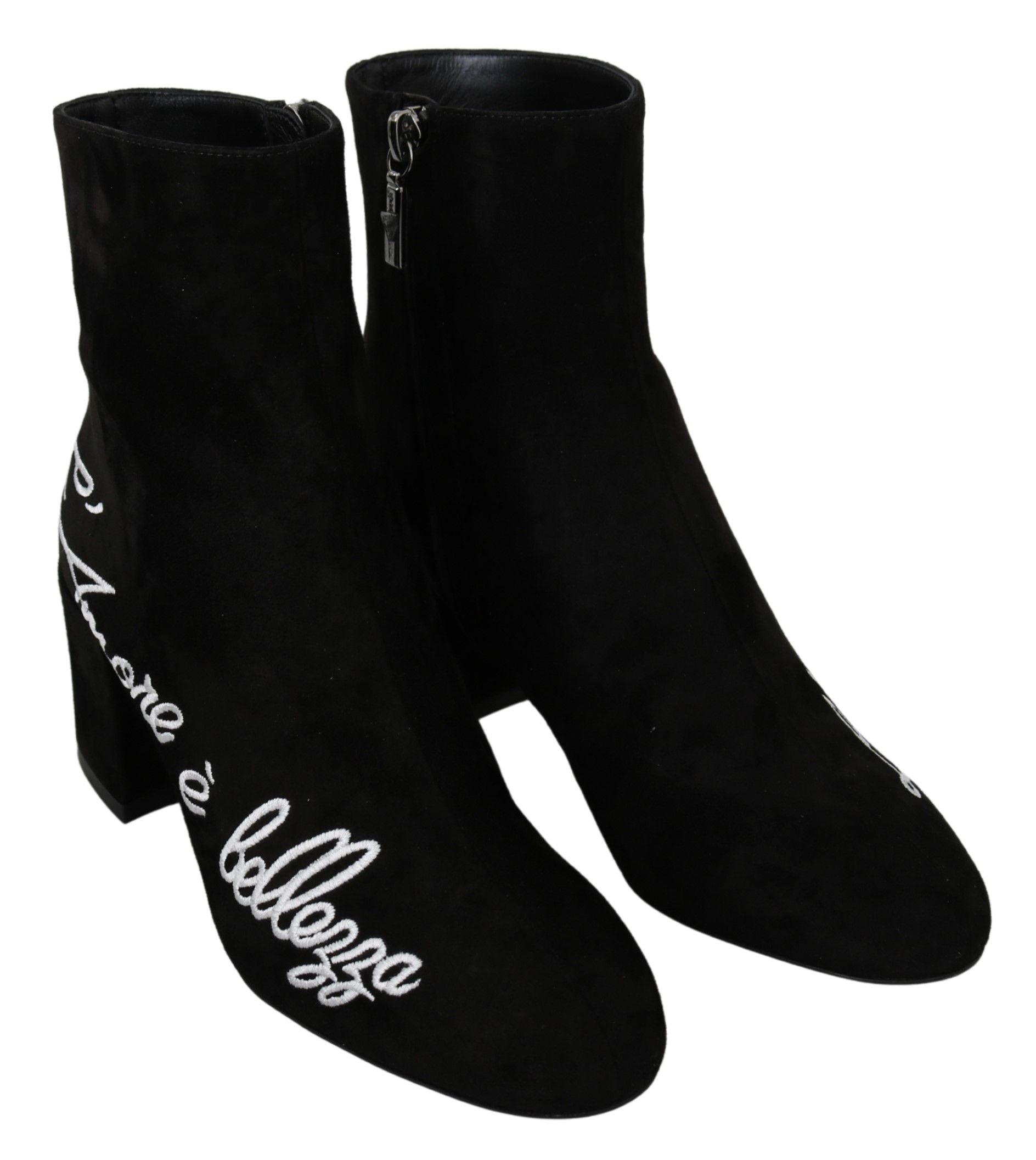 Dolce & Gabbana Schicke, bestickte Stiefelette