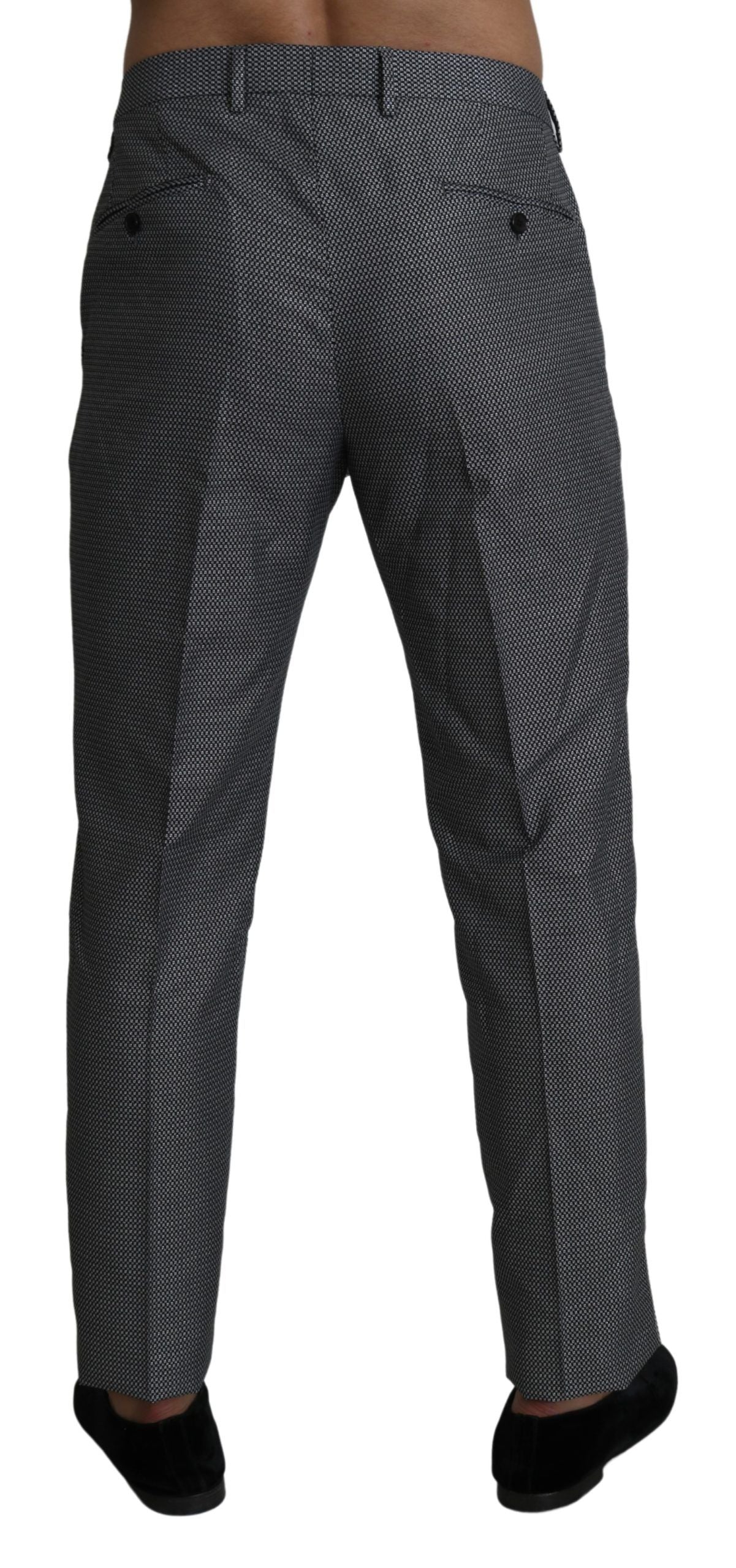 Dolce &amp; Gabbana Elegant gray slim fit dress trousers