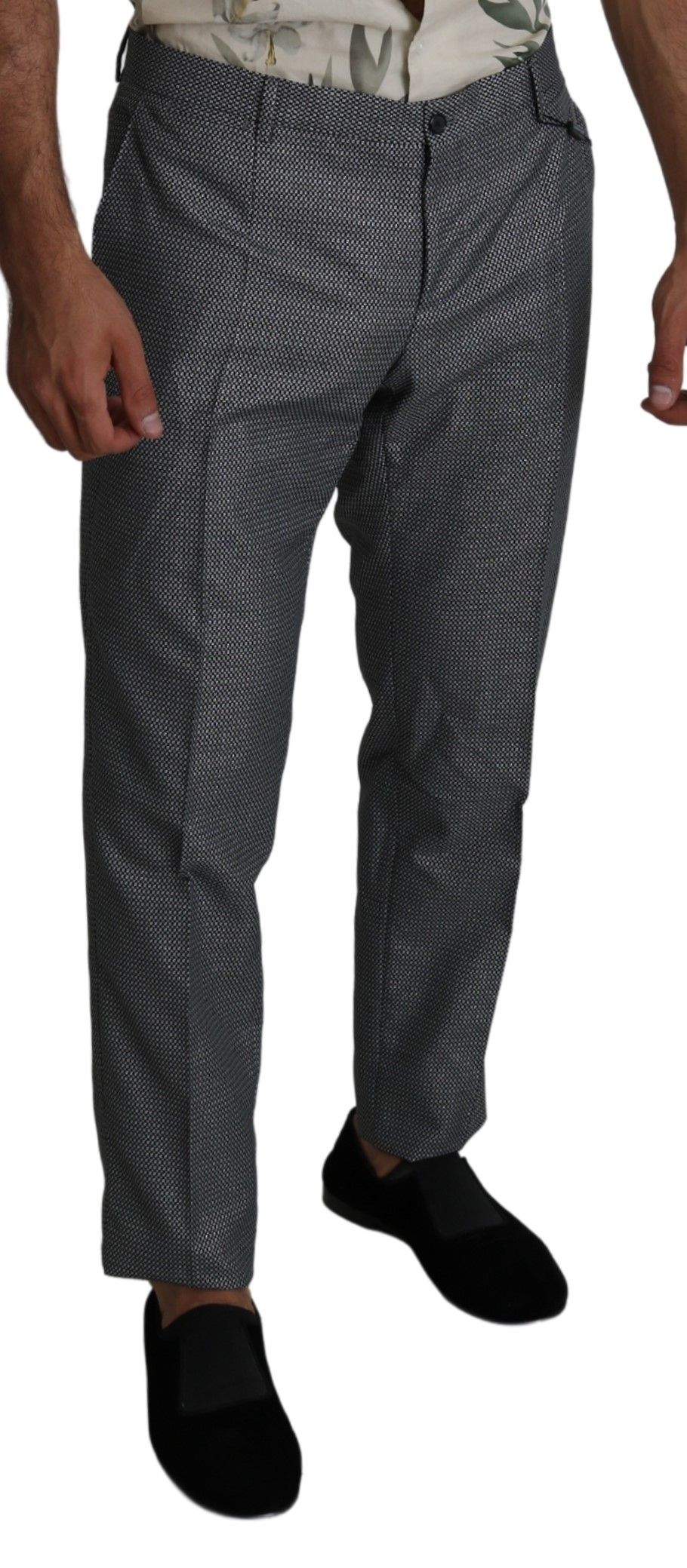 Dolce &amp; Gabbana Elegant gray slim fit dress trousers