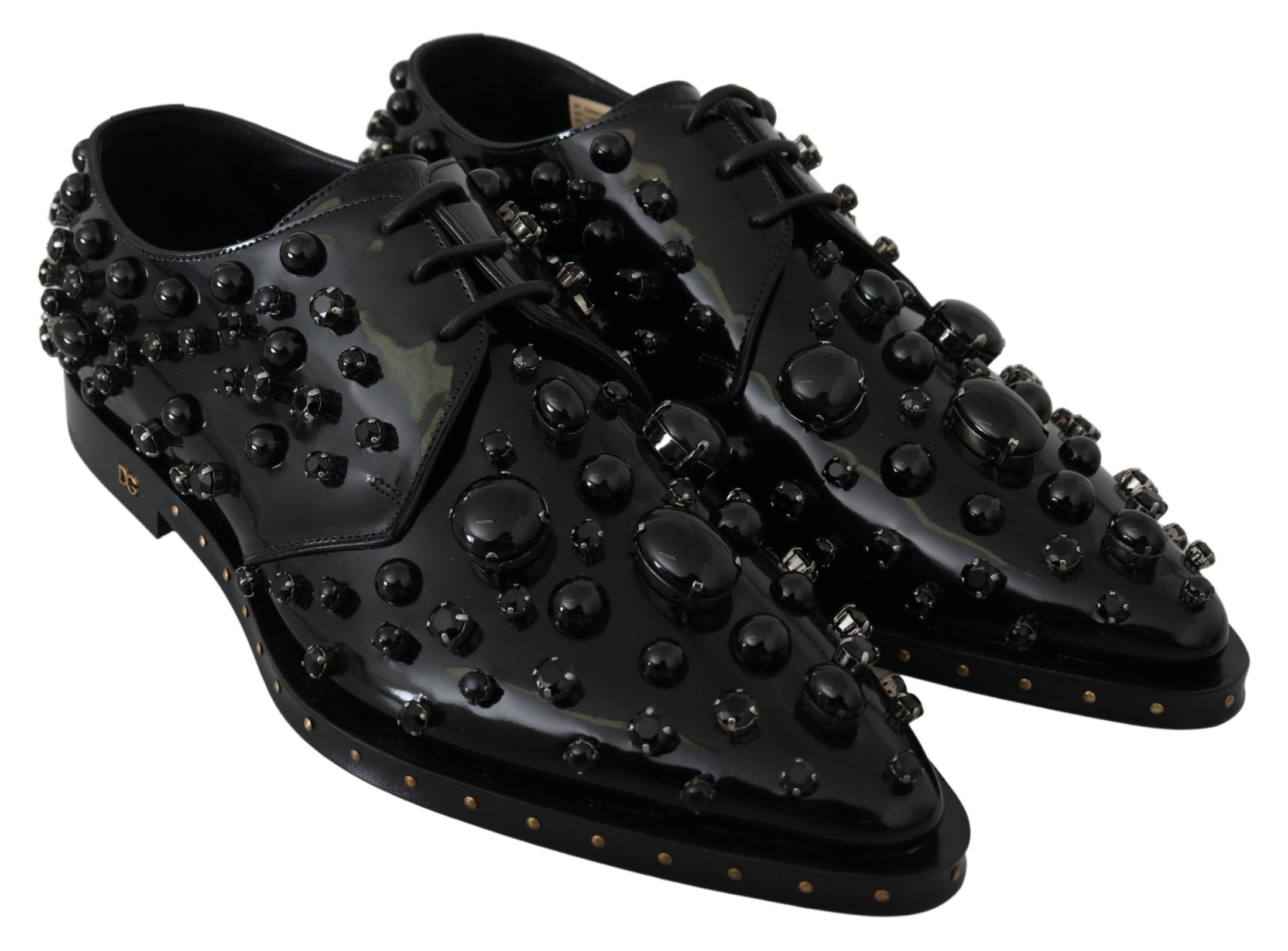 Dolce & Gabbana Elegante Schwarze Kleiderschuhe mit Kristallen