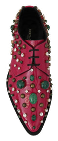 Load image into Gallery viewer, Dolce & Gabbana Fuchsia Rosa Kristall Lack Flats
