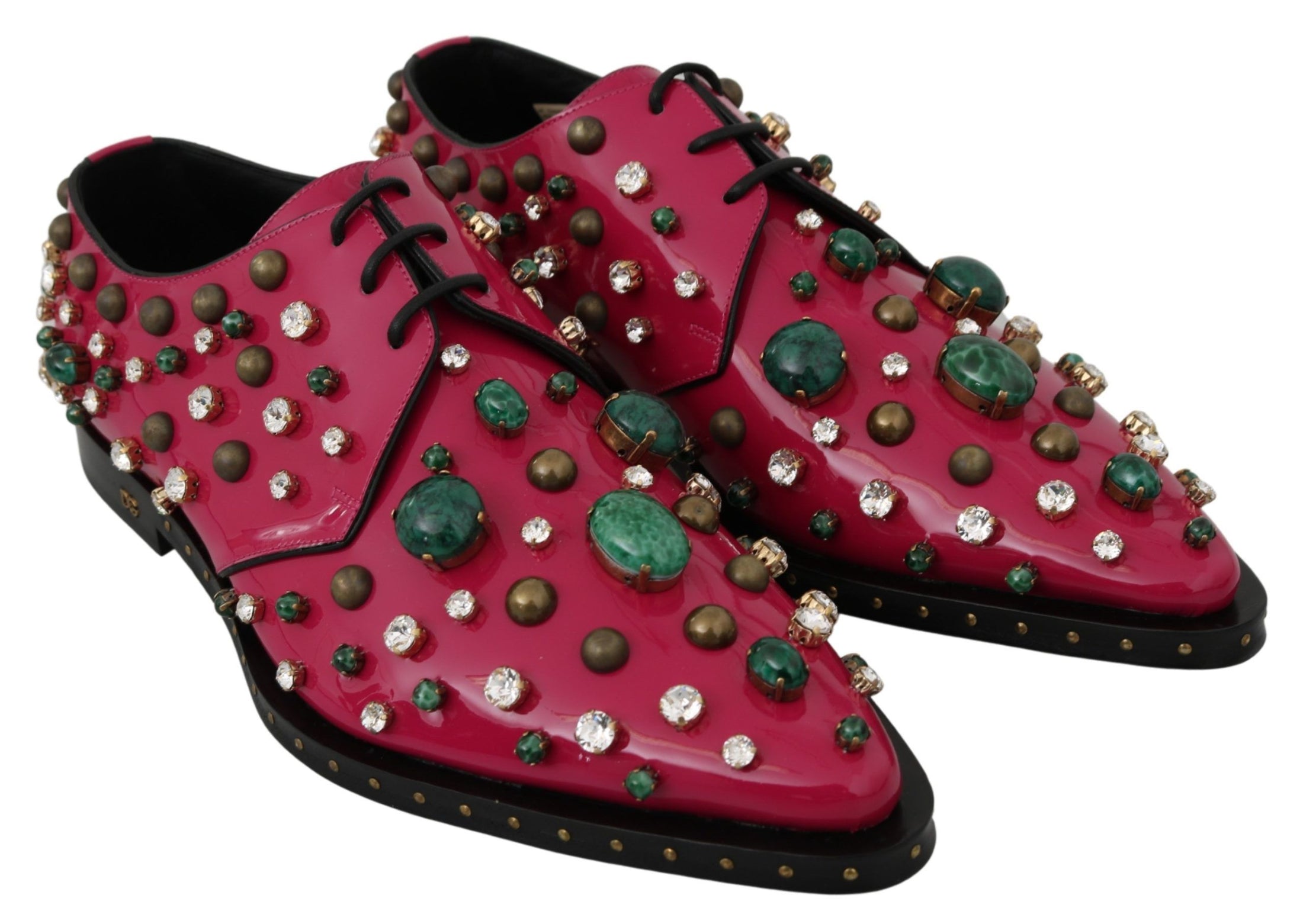 Dolce & Gabbana Fuchsia Rosa Kristall Lack Flats