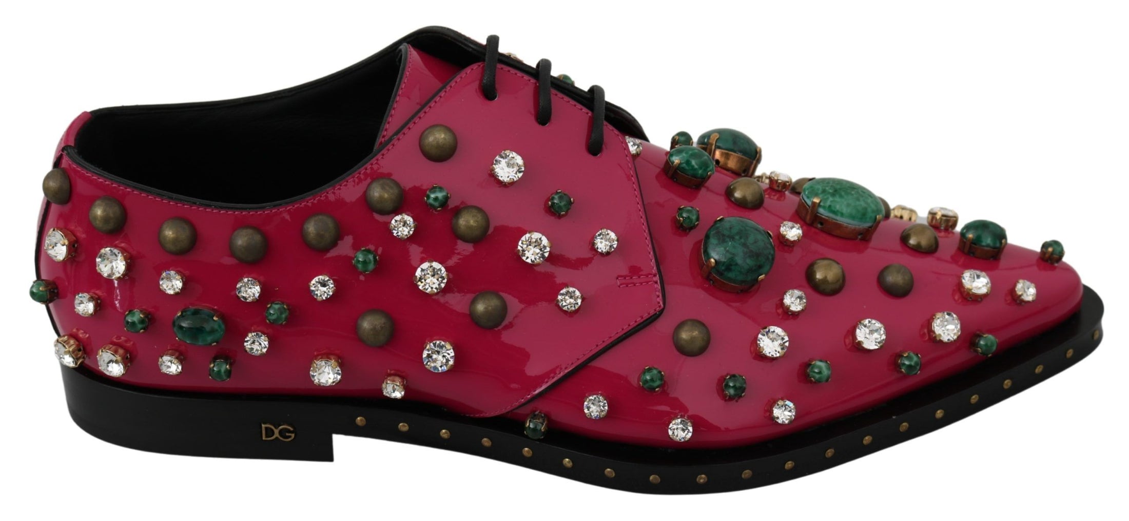 Dolce & Gabbana Fuchsia Rosa Kristall Lack Flats