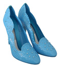 Load image into Gallery viewer, Dolce & Gabbana Blaue Aschenputtel-Pumps mit Kristall-Verzierung
