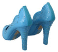 Load image into Gallery viewer, Dolce & Gabbana Blaue Aschenputtel-Pumps mit Kristall-Verzierung
