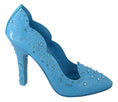 Load image into Gallery viewer, Dolce & Gabbana Blaue Aschenputtel-Pumps mit Kristall-Verzierung
