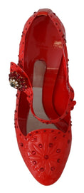 Load image into Gallery viewer, Dolce & Gabbana Schicke rote Aschenputtel-Pumps aus Kristall
