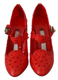 Load image into Gallery viewer, Dolce & Gabbana Schicke rote Aschenputtel-Pumps aus Kristall
