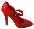 Load image into Gallery viewer, Dolce & Gabbana Schicke rote Aschenputtel-Pumps aus Kristall
