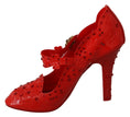 Load image into Gallery viewer, Dolce & Gabbana Schicke rote Aschenputtel-Pumps aus Kristall
