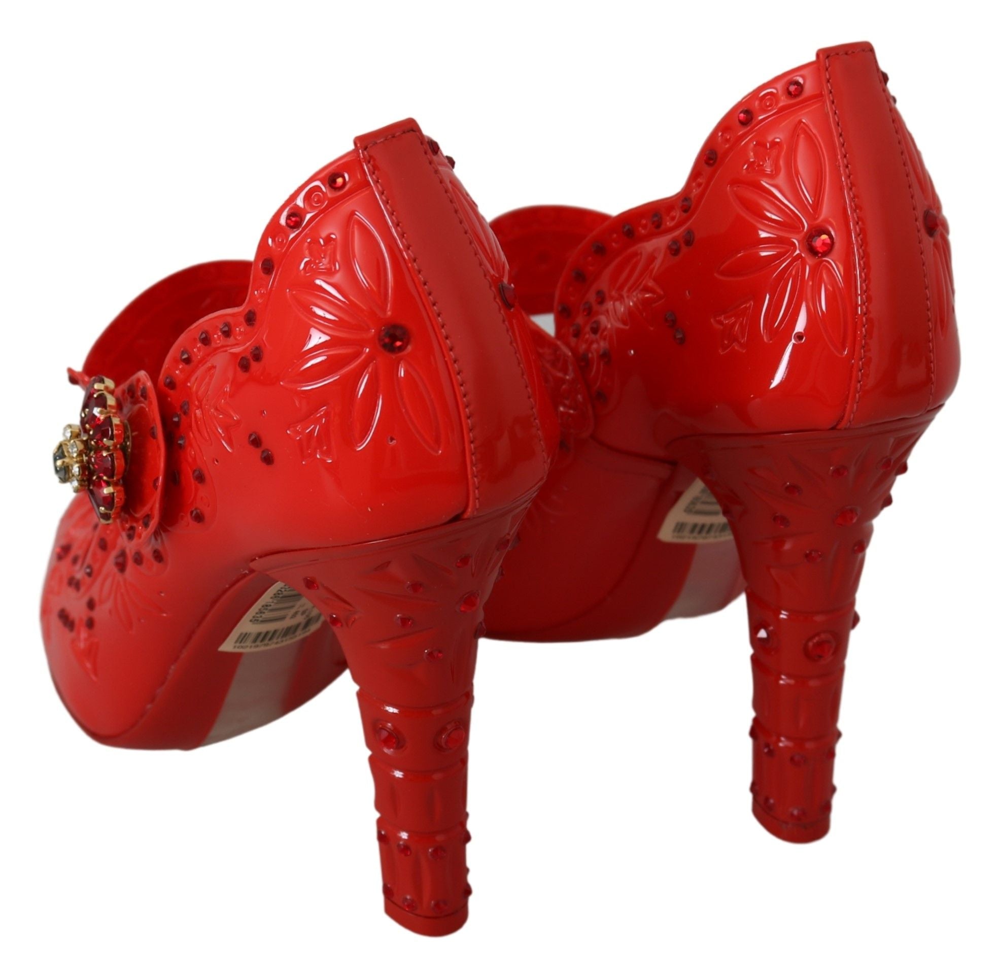 Dolce & Gabbana Schicke rote Aschenputtel-Pumps aus Kristall