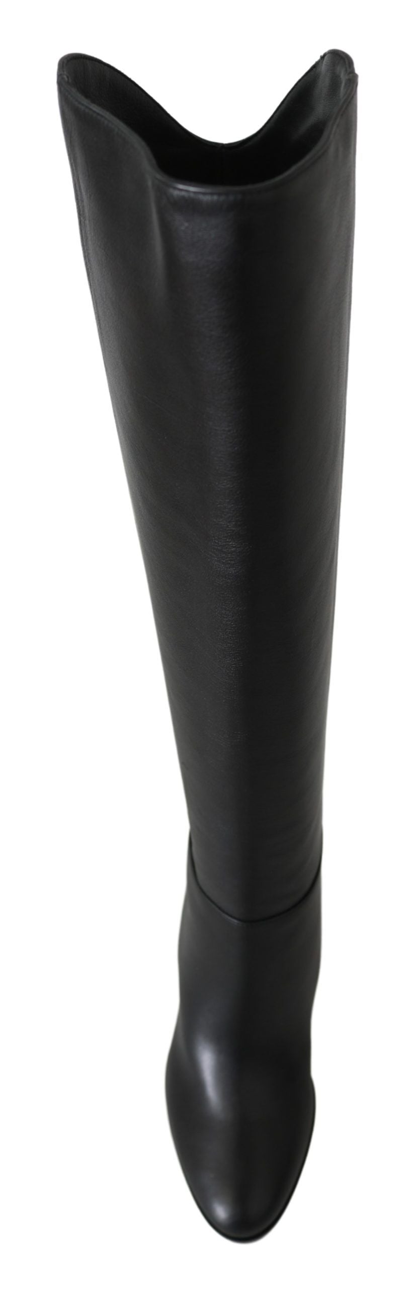 Jimmy Choo Elegante Stiefel mit Absatz aus schwarzem Kalbsleder