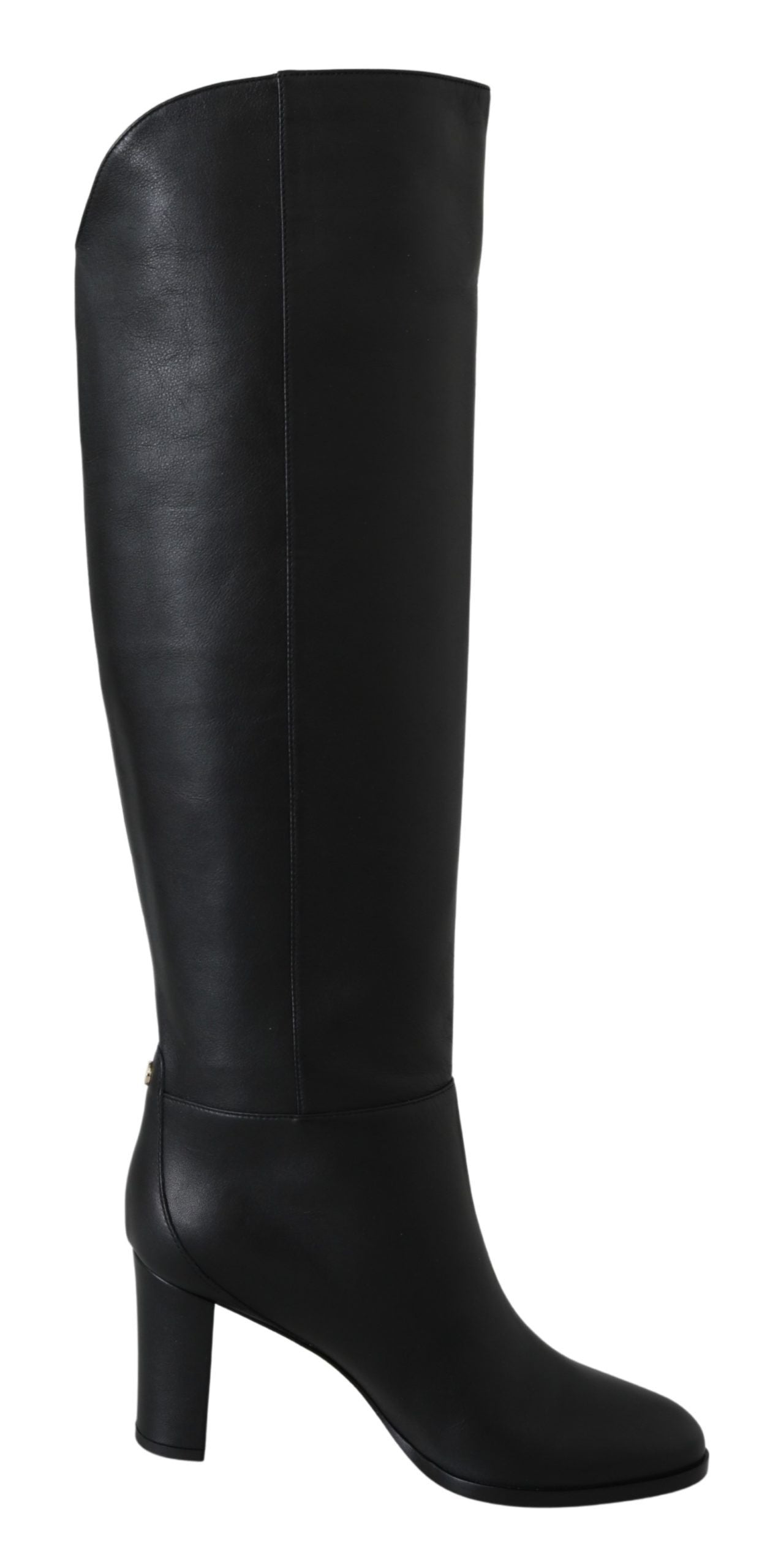 Jimmy Choo Elegante Stiefel mit Absatz aus schwarzem Kalbsleder