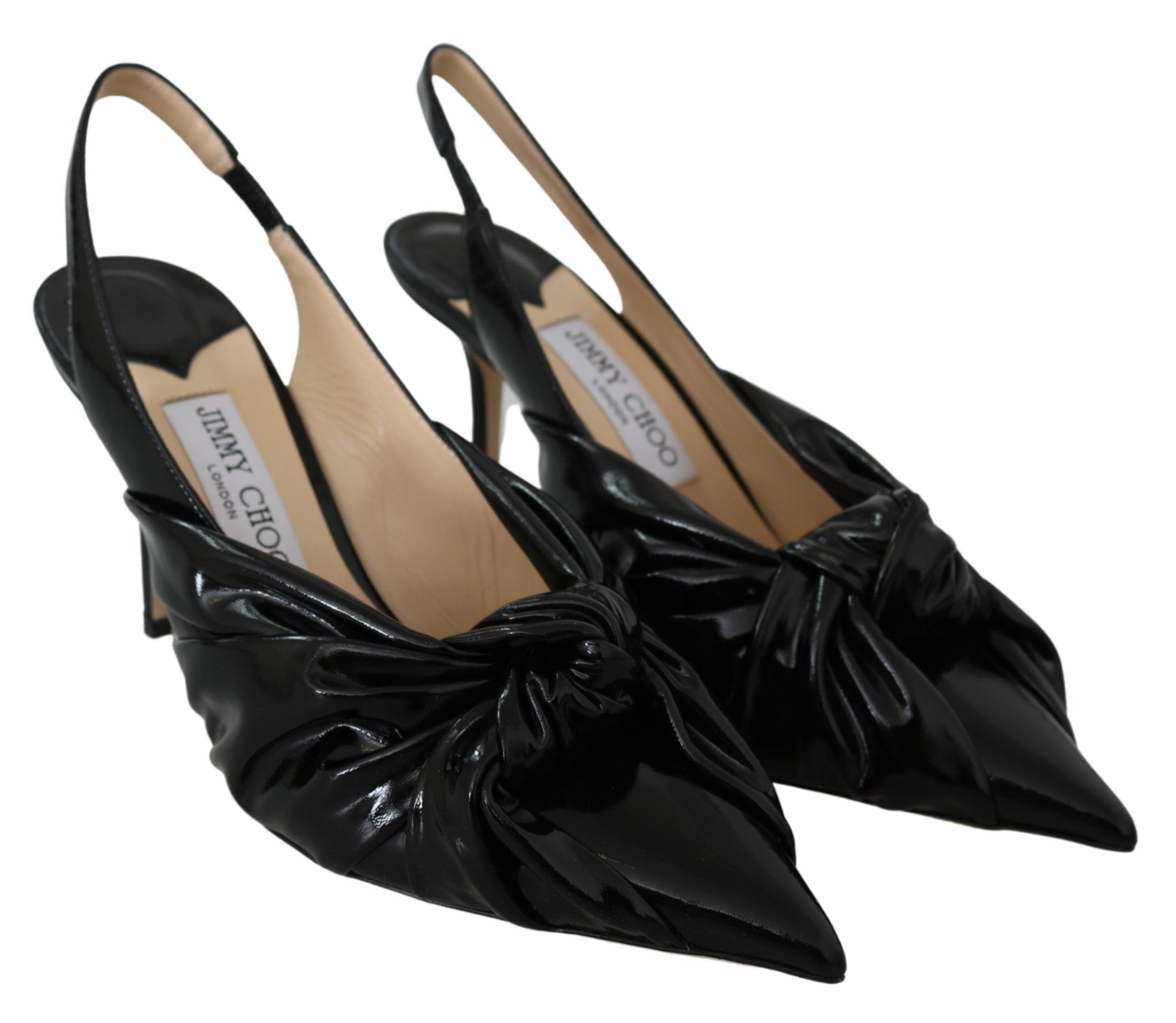 Jimmy Choo Elegante Pumps aus schwarzem Leder mit spitzer Zehe