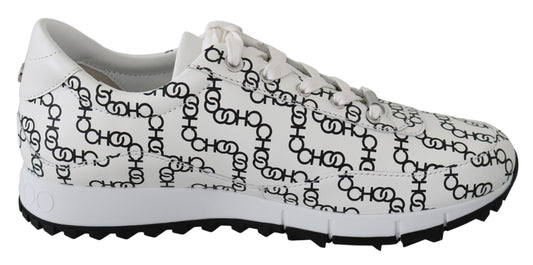 Jimmy Choo Elegante monochrome Leder-Sneakers