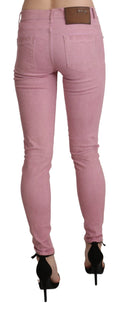 Bild in Galerie-Betrachter laden, Acht Schicke rosa Skinny Jeans mit mittlerer Taille
