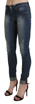 Bild in Galerie-Betrachter laden, Acht Chic Blue Washed Skinny Cropped Jeans
