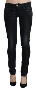 Bild in Galerie-Betrachter laden, Acht Glatte schwarze gewaschene Skinny Jeans
