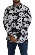 Load image into Gallery viewer, Dolce & Gabbana Pure Cotton Panda Print Shirt - Black White
