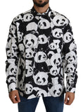 Load image into Gallery viewer, Dolce & Gabbana Pure Cotton Panda Print Shirt - Black White
