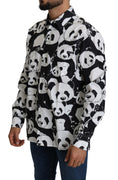 Load image into Gallery viewer, Dolce & Gabbana Pure Cotton Panda Print Shirt - Black White
