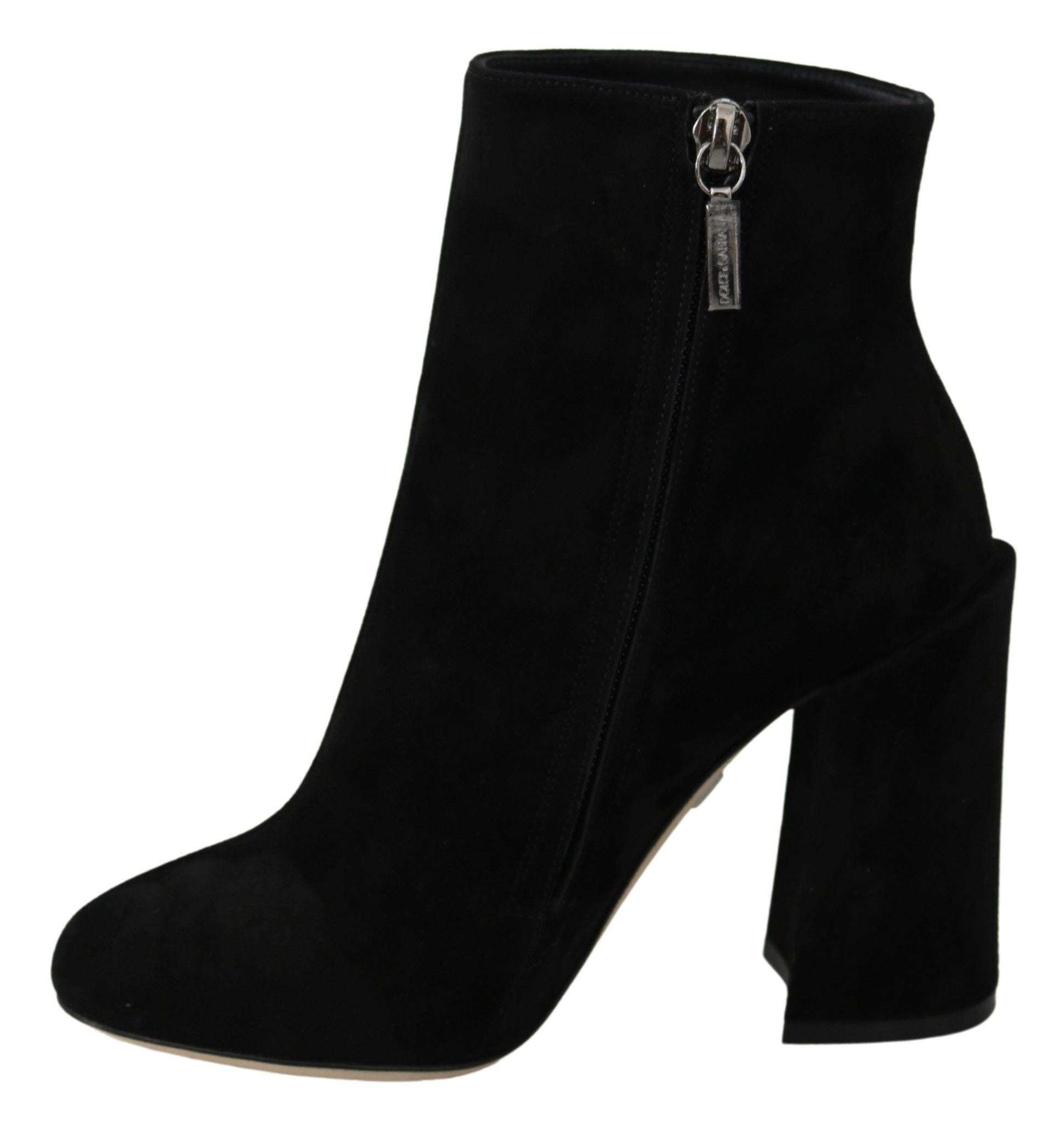 Dolce & Gabbana Bestickte Stiefelette aus Lammwildleder