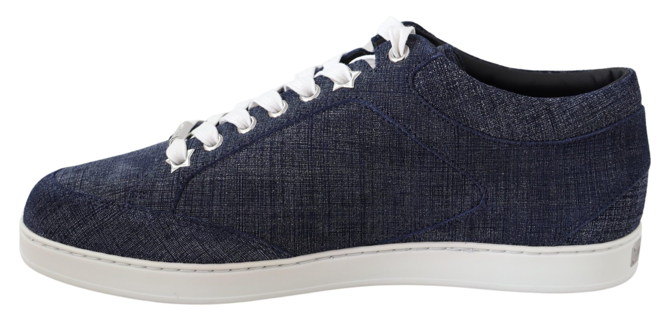 Jimmy Choo Schicke Slip-On Sneakers aus blauem Denim-Wildleder