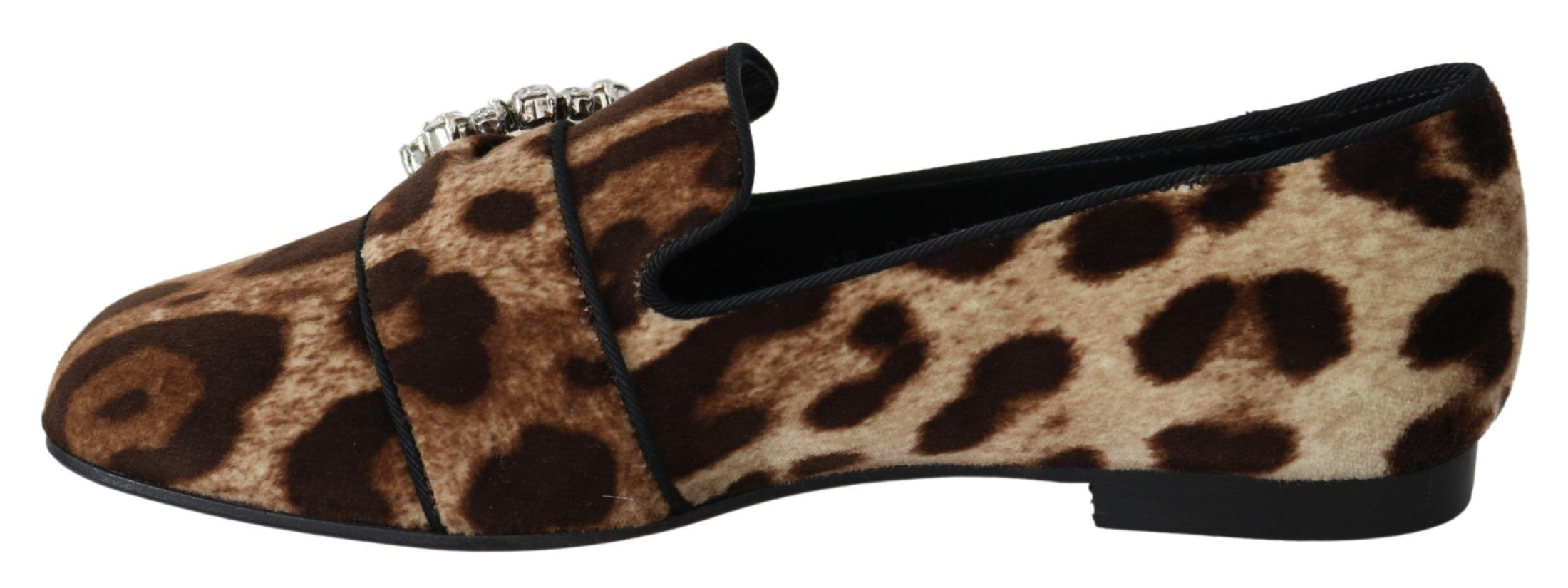 Dolce &amp; Gabbana Leopar Desenli Kristal Süslü Loafer'lar