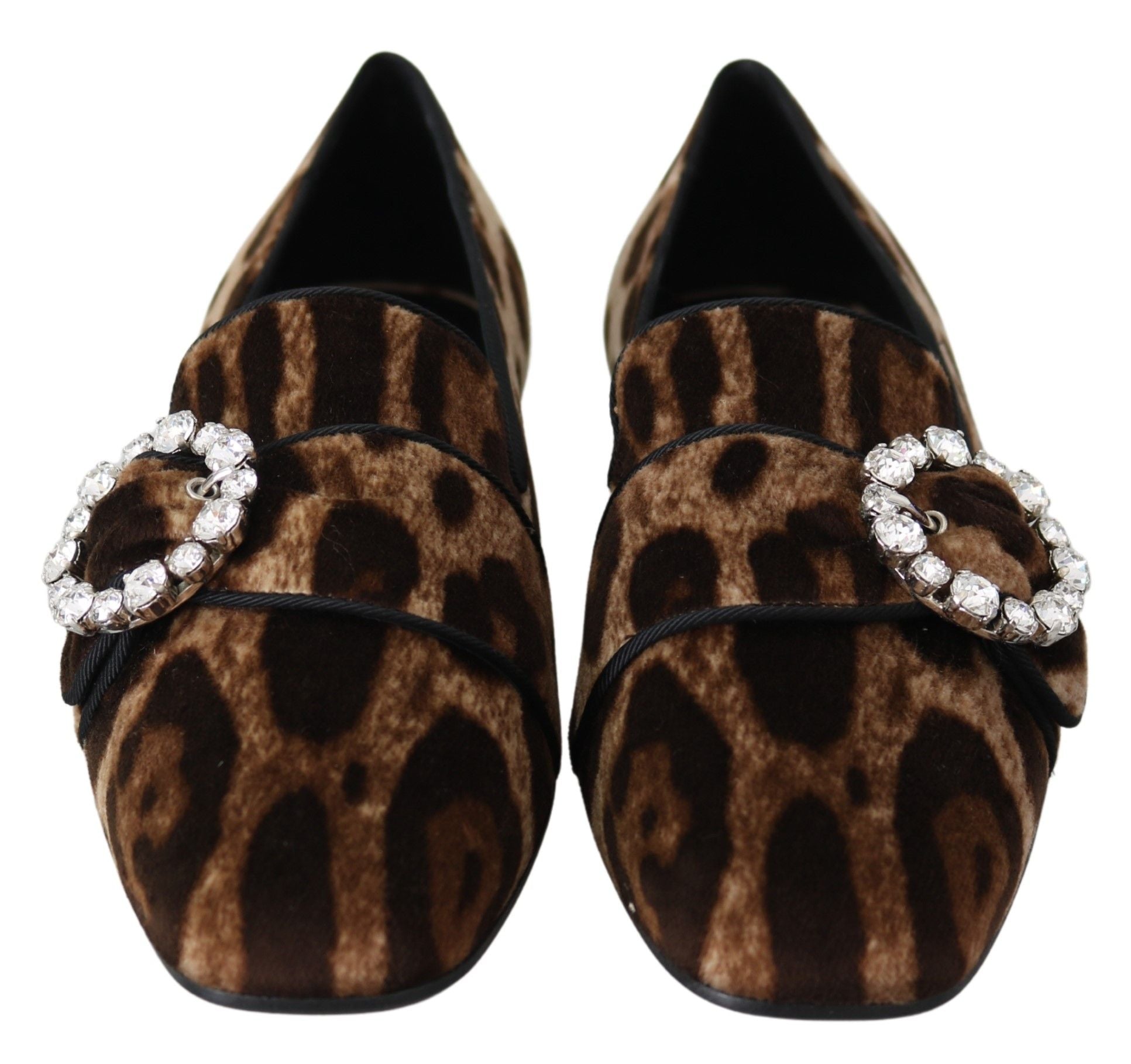 Dolce &amp; Gabbana Leopar Desenli Kristal Süslü Loafer'lar