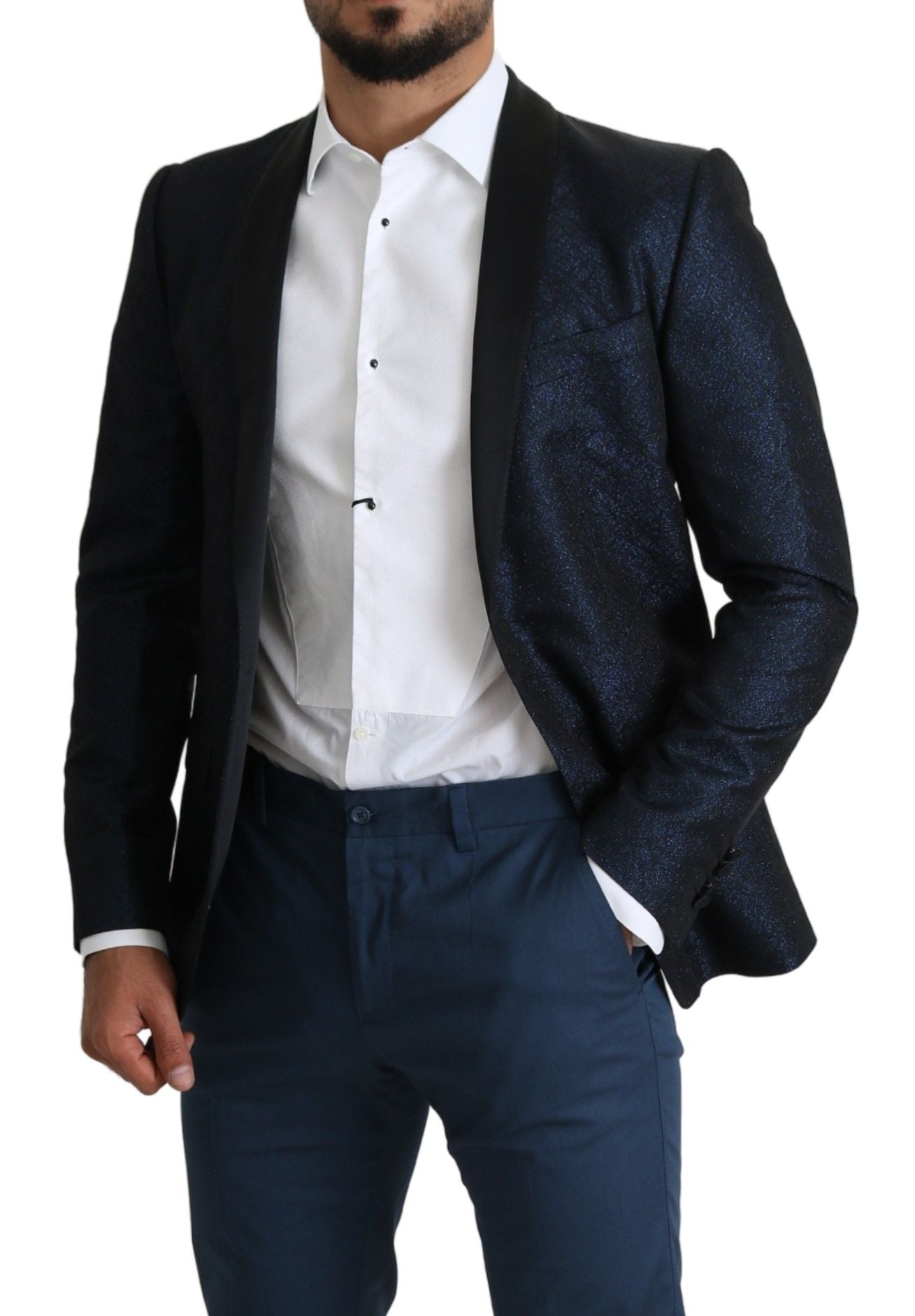 Dolce &amp; Gabbana Elegant Blazer Martini Mavi Slim Fit