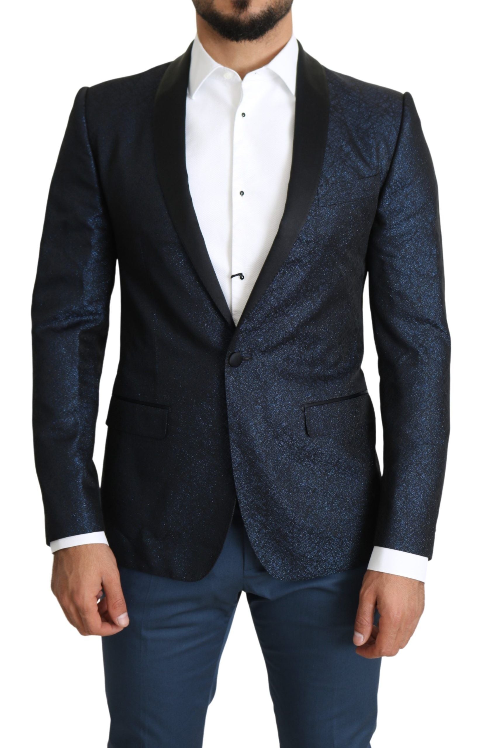 Dolce &amp; Gabbana Elegant Blazer Martini Mavi Slim Fit