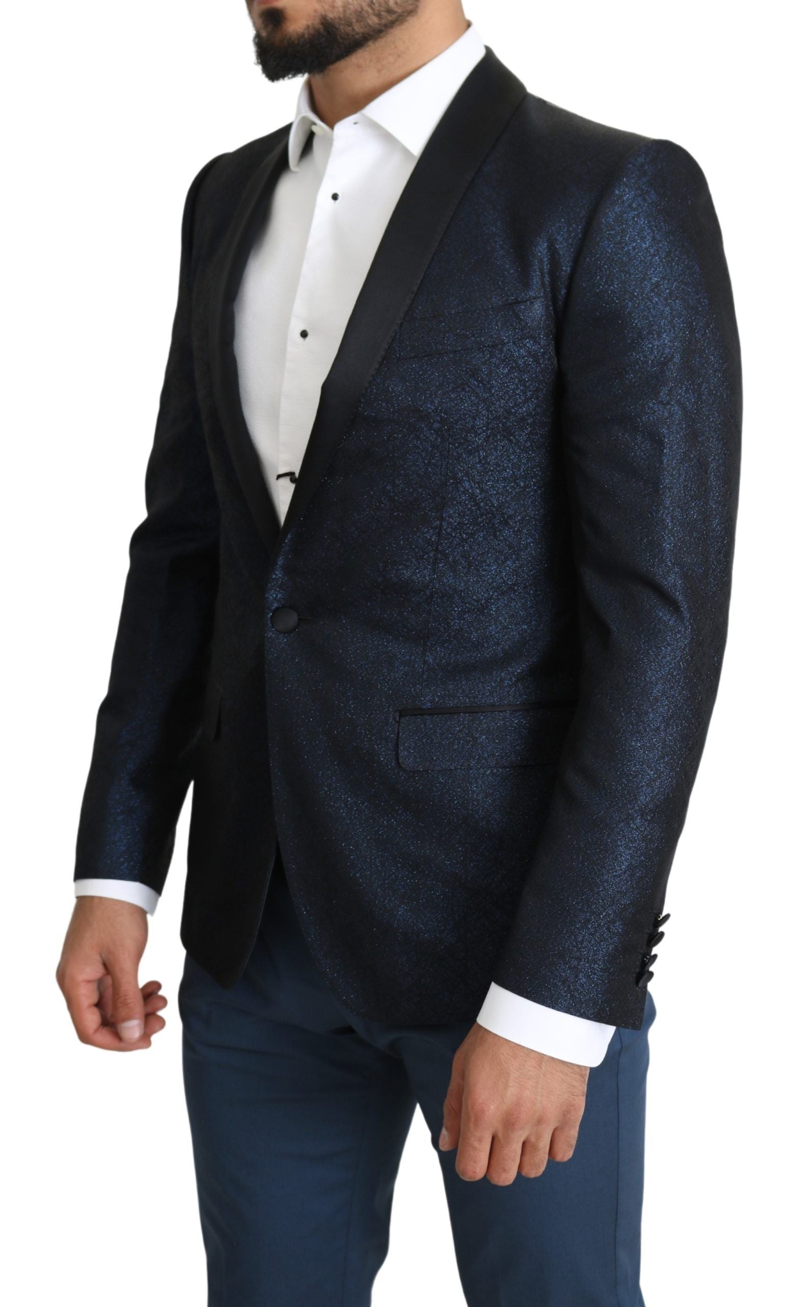 Dolce &amp; Gabbana Elegant Blazer Martini Mavi Slim Fit