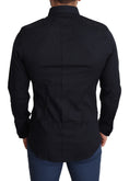 Load image into Gallery viewer, Dolce & Gabbana Slim Black Slim Fit Cotton Stretch Shirt
