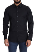 Load image into Gallery viewer, Dolce & Gabbana Slim Black Slim Fit Cotton Stretch Shirt
