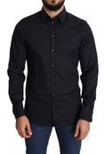 Load image into Gallery viewer, Dolce & Gabbana Slim Black Slim Fit Cotton Stretch Shirt
