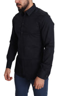 Load image into Gallery viewer, Dolce & Gabbana Slim Black Slim Fit Cotton Stretch Shirt
