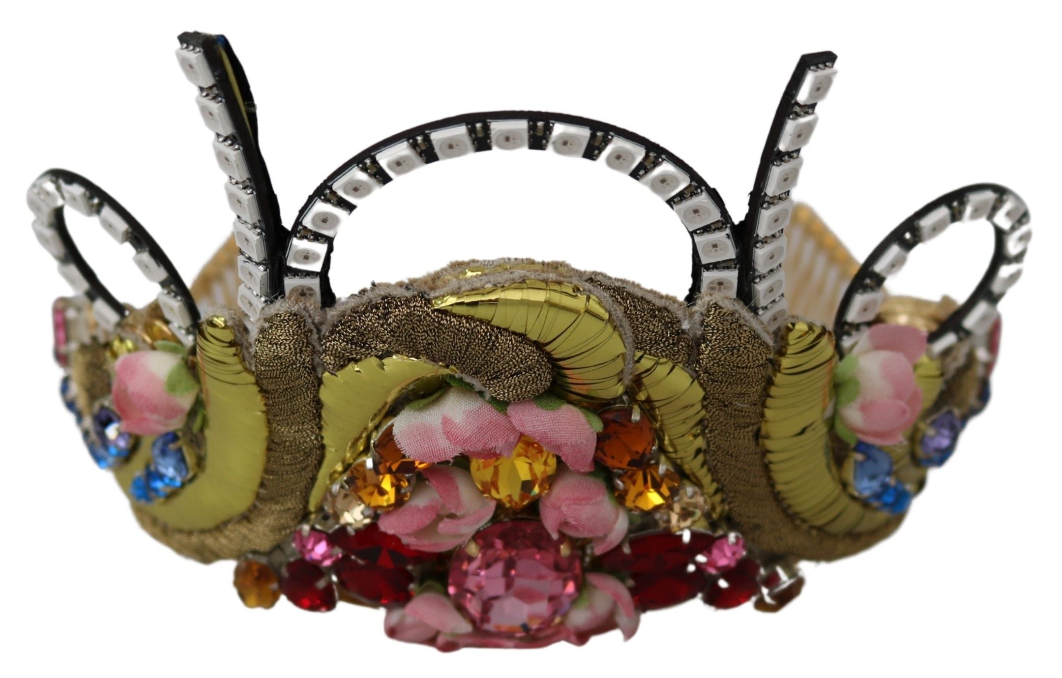 Dolce & Gabbana Atemberaubende Kristall Diadem Tiara - Gold Multicolor